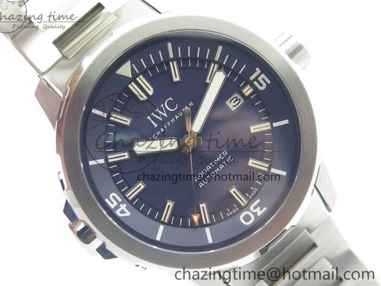 MIROTIME 0217 EasyMatch Aquatimer Automatic IW329004 V6F 1:1 Best Edition Blue Dial On SS Bracelet MIYOTA 7224